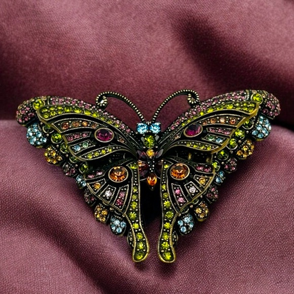 GORGEOUS Vintage Heidi Daus Butterfly Brooch EUC - Picture 1 of 14